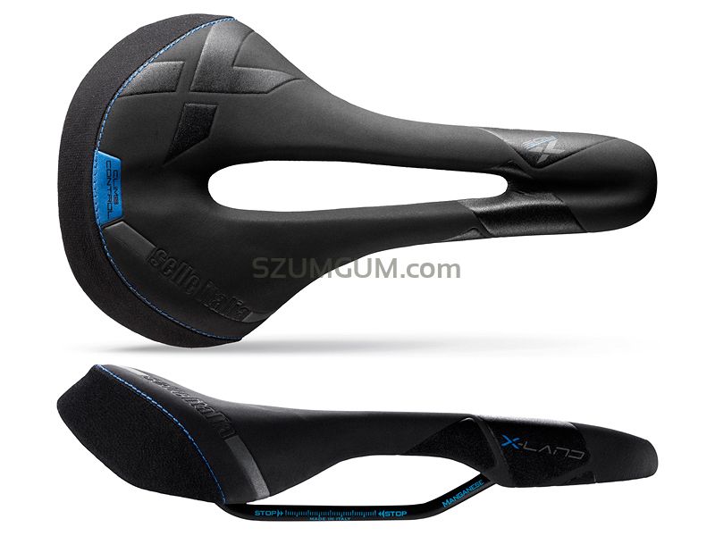 Siodło SELLE ITALIA X-LAND E-BIKE TM SUPERFLOW L (id match - L3) Manganese Tube 7, fibra-tek- Mokka, 275g czarno-niebieskie
