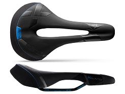 Siodło SELLE ITALIA X-LAND E-BIKE TM SUPERFLOW L (id match - L3) Manganese Tube 7, fibra-tek- Mokka, 275g czarno-niebieskie