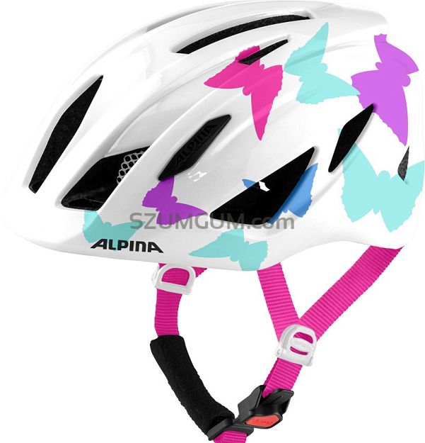 Kask rowerowy dziecięcy Alpina Pico, PEARLWHITE BUTTERFLIES 50-55cm