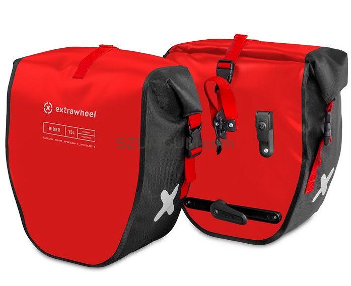 Sakwy rowerowe uniwersalne Extrawheel Rider 30L Polyester Red/Black