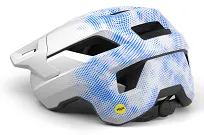 Kask młodzieżowy MET Shelter Youth MIPS - white blue matt - 2