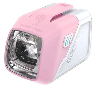 Gaciron CETUS-1700 – lampka rowerowa, montaż pod licznik (standard GoPro) - różowo-biała