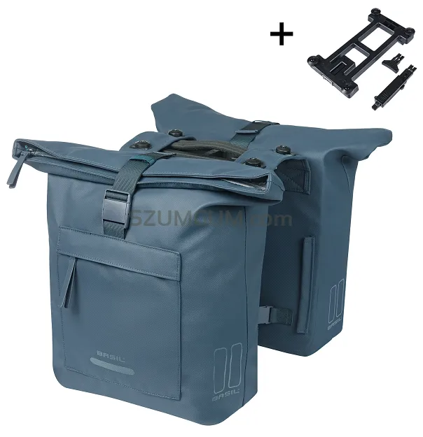 Torba miejska Basil Brooklyn - Double Pannier Bag MIK - 41L - navy