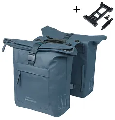 Torba miejska Basil Brooklyn - Double Pannier Bag MIK - 41L - navy