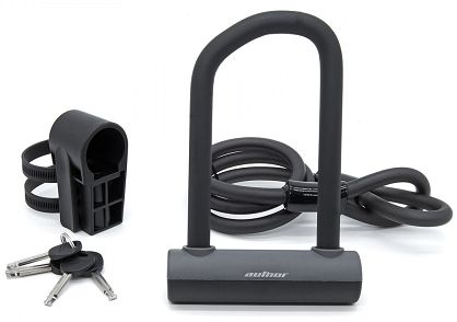 Blokada U-lock Author CLIFF ART (16mm / 7,5×15cm) + linka 12mm / 100cm,