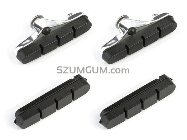 Klocki hamulcowe CLARK'S CP240 SZOSA (Shimano, Campagnolo, Warunki Suche, Obudowa aluminiowa) 52mm czarne + 2x dodatkowe wkładki