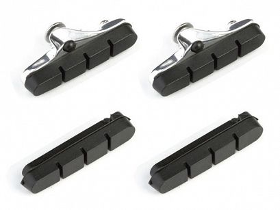 Klocki hamulcowe CLARK'S CP240 SZOSA (Shimano, Campagnolo, Warunki Suche, Obudowa aluminiowa) 52mm czarne + 2x dodatkowe wkładki