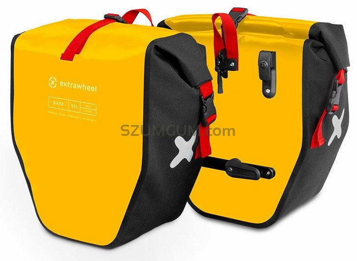 Sakwy rowerowe tylne Extrawheel Biker Polyester 50L Yellow/Black