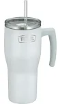 Termokubek Thermos Refreshing 0,85 L - z uchwytem i słomką - matowo biały - 2