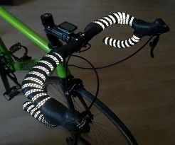 Owijka kierownicy czarna reflective