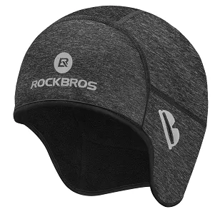 Zimowa czapka pod kask z membraną Rockbros YPP044 szara