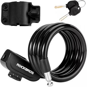 Zapięcię rowerowe Rockbros RKS515-BK - 110cm