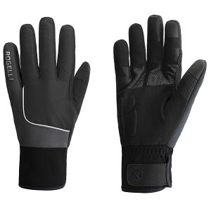 Rogelli rękawiczki zimowe ESSENTIAL HI VIS - czarne