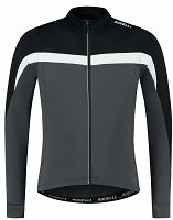 Ocieplana bluza rowerowa Rogelli COURSE, czarno-szaro-biała