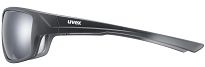Okulary sportowe UVEX Sportstyle 230- black matt / mirror silver - 4