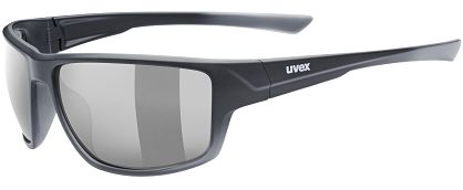 Okulary sportowe UVEX Sportstyle 230 - black matt / mirror silver