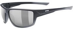 Okulary sportowe UVEX Sportstyle 230 - black matt / mirror silver