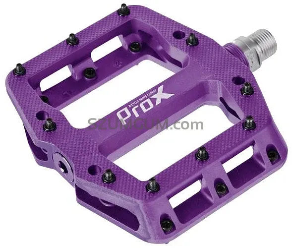 Pedały ProX Base Pro 26, nylonowe, piny, oś Cr-Mo, purpurowe