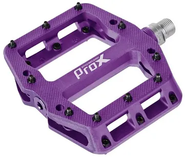 Pedały ProX Base Pro 26, nylonowe, piny, oś Cr-Mo, purpurowe
