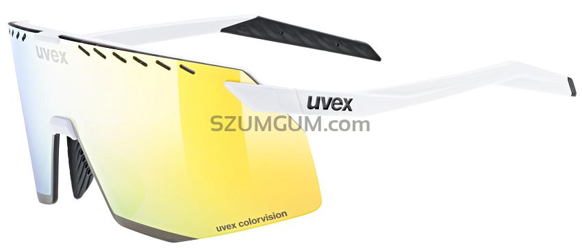 Okulary UVEX Pace Stage CV - white matt / mirror yellow