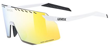 Okulary UVEX Pace Stage CV - white matt / mirror yellow