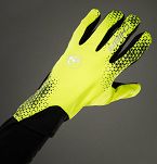 Lekkie zimowe rękawiczki rowerowe Chiba BIOXCELL LIGHT WINTER z elastycznego softshellu, odblaskowo żółte - 7