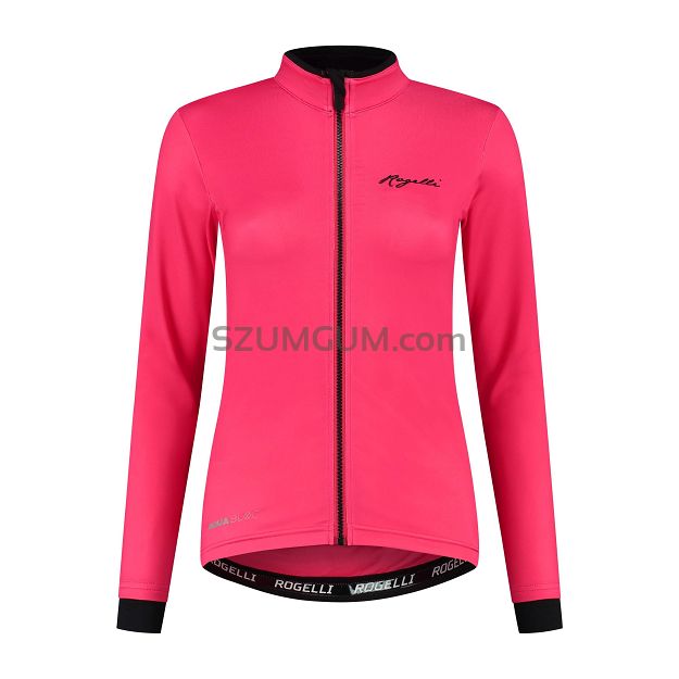 Ocieplana damska bluza rowerowa Rogelli ESSENTIAL, różowa