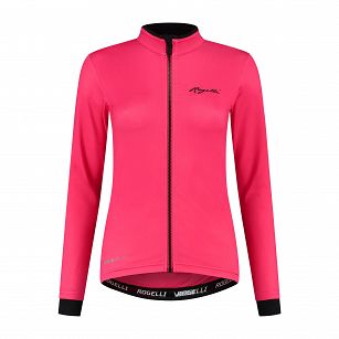 Ocieplana damska bluza rowerowa Rogelli ESSENTIAL, różowa