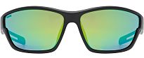 Okulary sportowe UVEX Sportstyle 806 - black matt / mirror green - 2