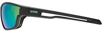 Okulary sportowe UVEX Sportstyle 806 - black matt / mirror green - 4