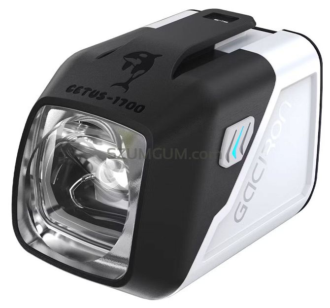Gaciron CETUS-1700 – lampka rowerowa, montaż pod licznik (standard GoPro) - czarno-biała