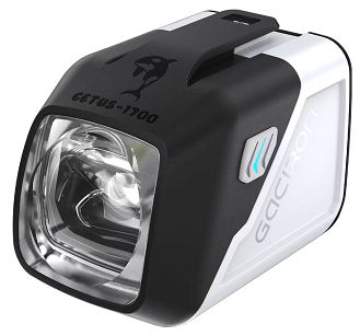 Gaciron CETUS-1700 – lampka rowerowa, montaż pod licznik (standard GoPro) - czarno-biała