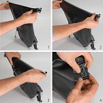 Wozinsky wodoodporna torba rowerowa sakwa na bagażnik 25l czarny WBB24BK - 21