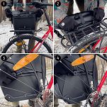 Wozinsky wodoodporna torba rowerowa sakwa na bagażnik 25l czarny WBB24BK - 20