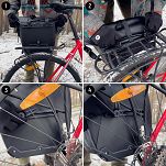 Wozinsky wodoodporna torba rowerowa sakwa na bagażnik 25l czarny WBB24BK - 20
