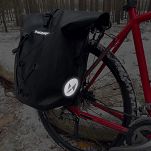 Wozinsky wodoodporna torba rowerowa sakwa na bagażnik 25l czarny WBB24BK - 12