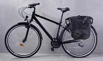 Wozinsky wodoodporna torba rowerowa sakwa na bagażnik 25l czarny WBB24BK - 14