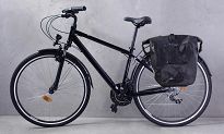 Wozinsky wodoodporna torba rowerowa sakwa na bagażnik 25l czarny WBB24BK - 14