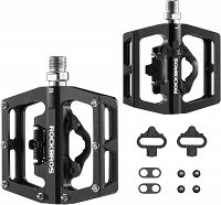 Zestaw pedałów rowerowych Rockbros PD15-BK ze stopu aluminium - czarne