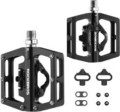 Zestaw pedałów rowerowych Rockbros PD15-BK ze stopu aluminium - czarne