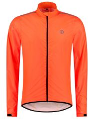 Lekka rowerowa kurtka przeciwdeszczowa z podklejanymi szwami Rogelli CORE 2.0, odblaskowo pomarańczowa