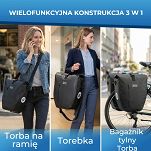 Wodoodporna sakwa rowerowa na bagażnik Rockbros AS-166 20 L - czarna - 8