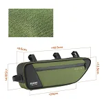 Torba pod ramę roweru Rockbros  Road to Sky TL003, 2 L, wodoodporna, zielona - 10