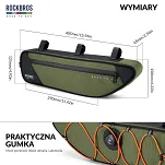 Torba pod ramę roweru Rockbros  Road to Sky TL003, 2 L, wodoodporna, zielona - 5