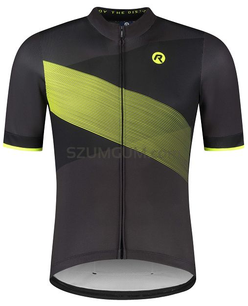 Męska koszulka rowerowa Rogelli GROOVE, czarno-żółty - XL