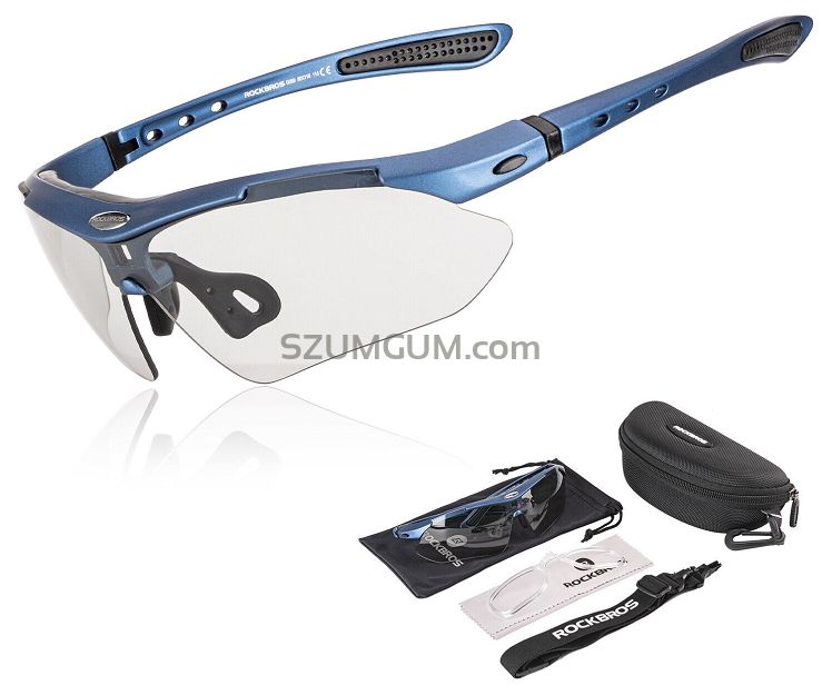 Okulary sportowe Rockbros 0089 z fotochromem - niebieskie