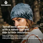 Dwustronna czapka sportowa Rockbros YDM004 z Tencelu i wełny merino - fioletowa - 8