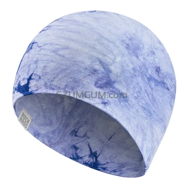 Dwustronna czapka sportowa Rockbros YDM004 z Tencelu i wełny merino - fioletowa