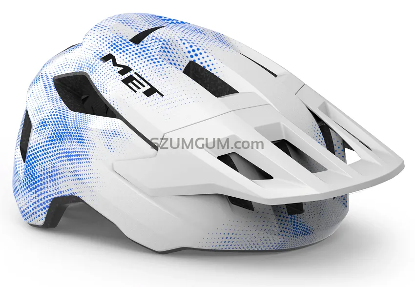 Kask młodzieżowy MET Shelter Youth - white blue matt