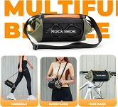 Torebka na kierownicę Rockbros W006 black green orange - 7